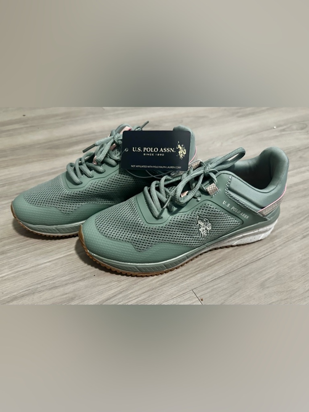 U.S. Polo Assn. Women’s Sage Green Athletic Lace-Up Sneakers